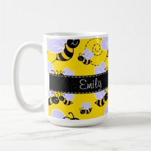 Gelbe u. schwarze Hummel-Biene Kaffeetasse