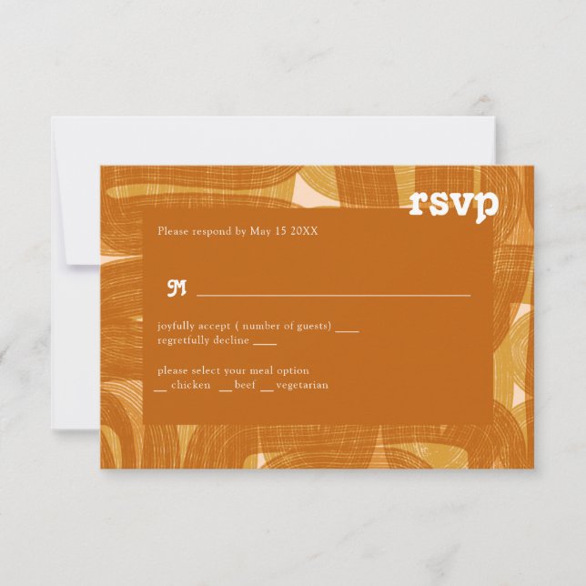 Gelbe UAWG und Kanten RSVP Karte (Vorderseite)