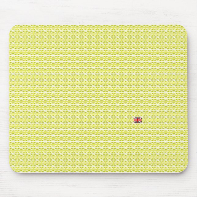 Gelbe UK Gewerkschaft Jacke & ungerade Mousepad (Vorne)