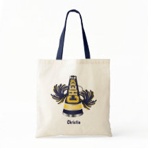 Gelbe und blaue Beifall-Taschen-Tasche