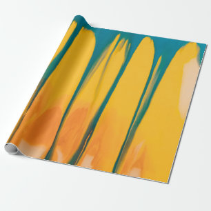 GELBE UND BLAUE BEKLEIDUNG GESCHENKPAPIER