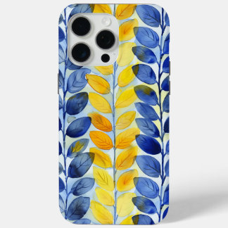 Gelbe und blaue Blätter Case-Mate iPhone Hülle