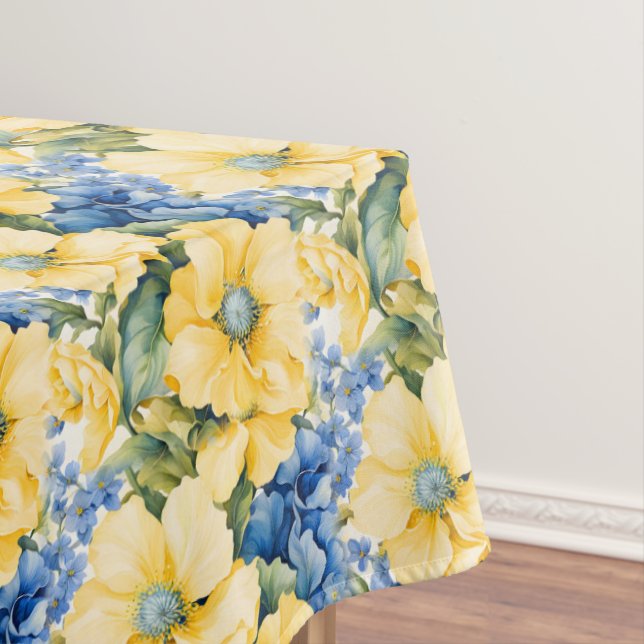 Gelbe und blaue Blumen in Frankreich Tischdecke (Beispiel)