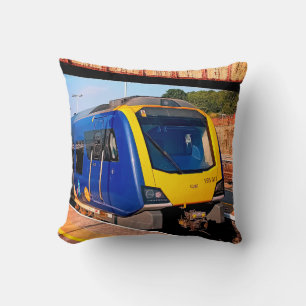 Gelbe und blaue Eisenbahn , Sheffield Kissen