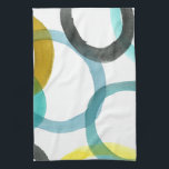 Gelbe und blaue Kreise miteinander schließen Küchentuch<br><div class="desc">Ein einfaches Drucken von gelben und blauen Kreise von Megan Meagher. Der weiße Hintergrund lasse die Farben des kreisförmigen Pops. Kaufen Sie noch heute Ihre!</div>