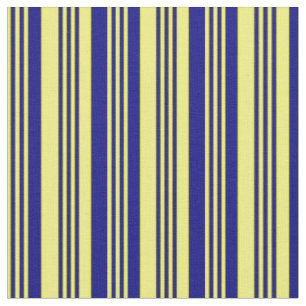 Gelbe und blaue Linien Stoff