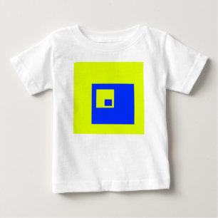 Gelbe und blaue Quadrate Baby T-shirt