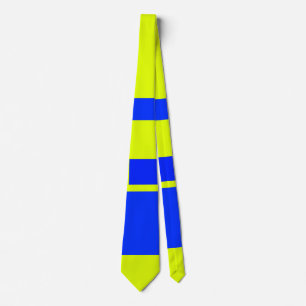 Gelbe und blaue Quadrate Krawatte