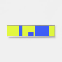 Gelbe und blaue Quadrate Türschild