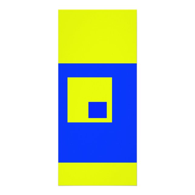 Gelbe und blaue Quadrate Werbekarte (Vorne)