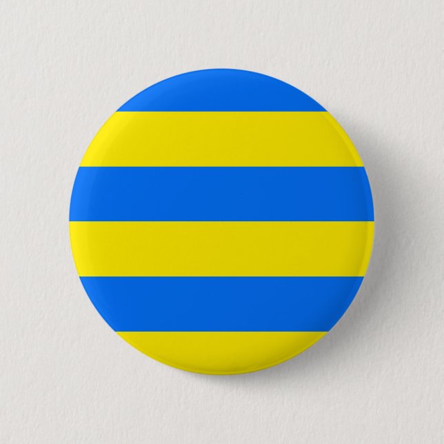 Gelbe und blaue Streifen Button (Vorderseite)