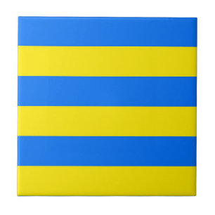 Gelbe und blaue Streifen Fliese