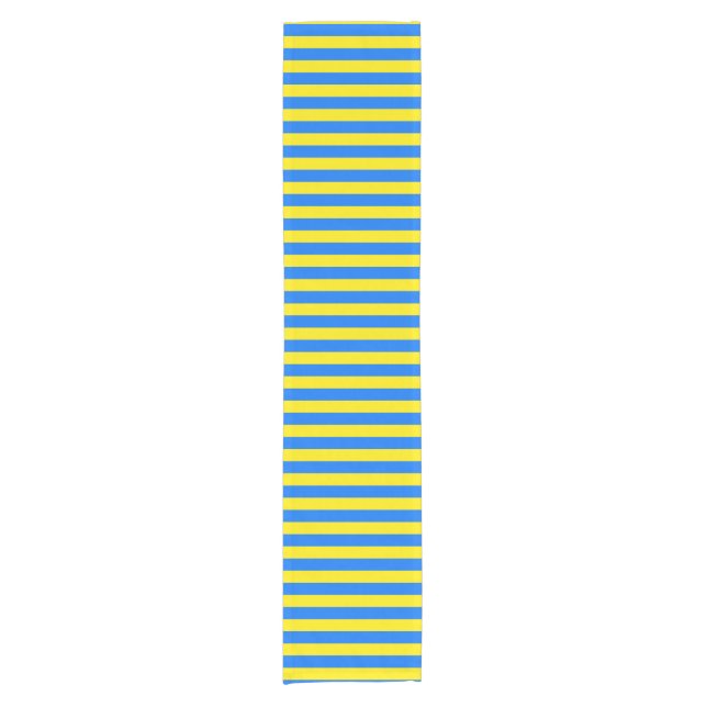 Gelbe und blaue Streifen Kurzer Tischläufer (Vorderseite)