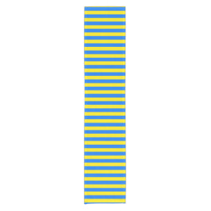 Gelbe und blaue Streifen Kurzer Tischläufer