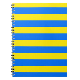 Gelbe und blaue Streifen Notizblock