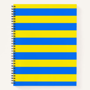 Gelbe und blaue Streifen Notizbuch