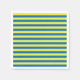 Gelbe und blaue Streifen Serviette