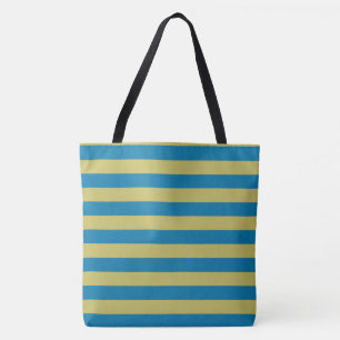Gelbe und blaue Streifen Tasche