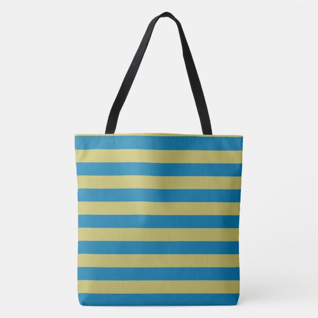 Gelbe und blaue Streifen Tasche (Vorderseite)