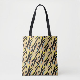 Gelbe und blaue Tiger Drucktasche Tasche