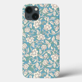 Gelbe und blaue wirbelnde Blume Case-Mate iPhone Hülle