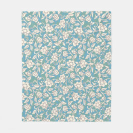 Gelbe und blaue wirbelnde Blume Fleecedecke