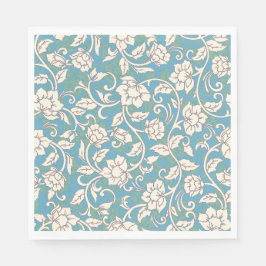 Gelbe und blaue wirbelnde Blume Serviette