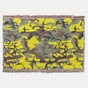 Gelbe und braune Camouflage, Militär, Armee Decke