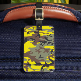 Gelbe und braune Camouflage, Militär, Armee Gepäckanhänger