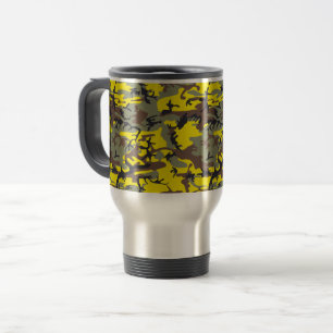 Gelbe und braune Camouflage, Militär, Armee Reisebecher
