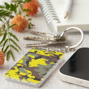 Gelbe und braune Camouflage, Militär, Armee Schlüsselanhänger