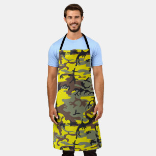 Gelbe und braune Camouflage, Militär, Armee Schürze