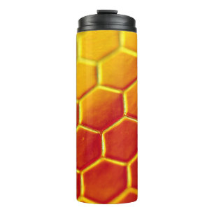Gelbe und braune Fliesen Thermosbecher