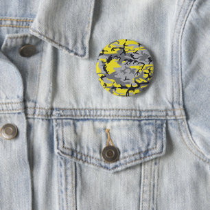 Gelbe und graue Camouflage, Militär, Armee Button