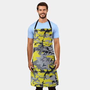 Gelbe und graue Camouflage, Militär, Armee Schürze