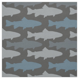 Gelbe und graue Fische Stoff