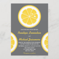 GELBE UND GRAUER LEMON THEMED WEDED