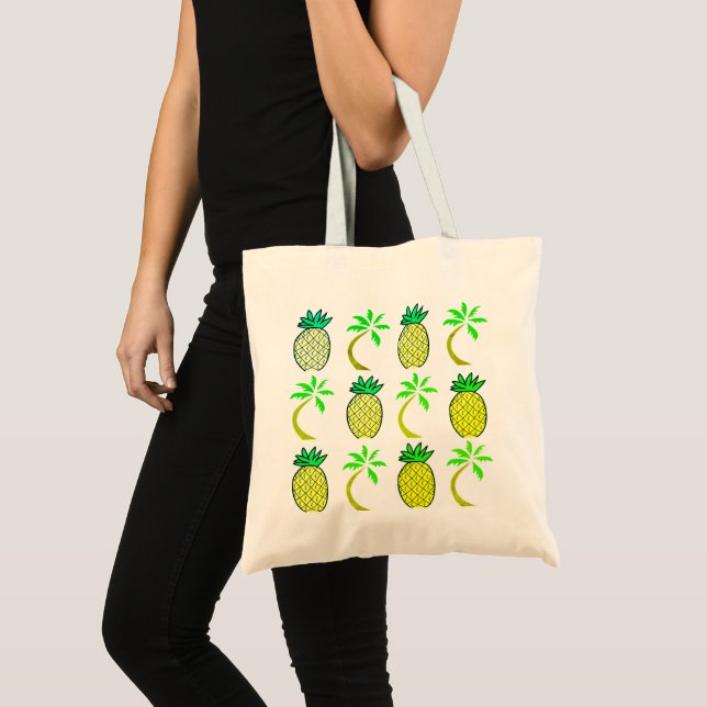 Gelbe und grüne Ananas Jumbo-Tasche Tragetasche (Vorderseite (Produkt))