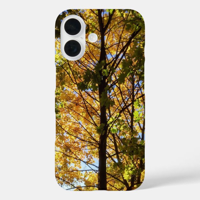 Gelbe und grüne Auflage iPhone 16 Hülle (Rückseite)