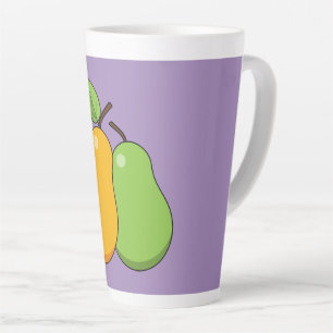 Gelbe und grüne Birnen Milchtasse