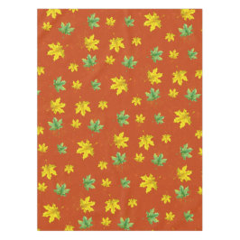 Gelbe und grüne Blätter im Herbst Tischdecke