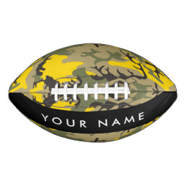 Gelbe und grüne Camouflage Ihr Name personalisiere Football