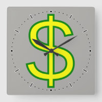 Gelbe und grüne Dollar-Zeichen ($)