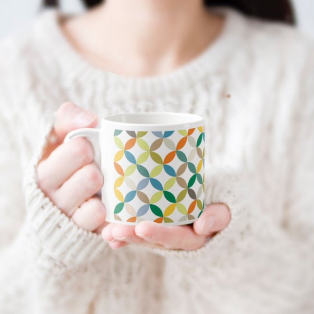 Gelbe und grüne, farbige Kaffeespresso-Tasse Espressotasse (Von Creator hochgeladen)