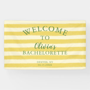Gelbe und grüne Sommerbachelorette Banner