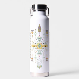 Gelbe und grüne Stammesgestaltung Trinkflasche