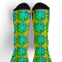 Gelbe und grüne "Star of Life"-Socken