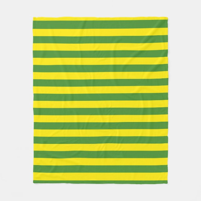 Gelbe und grüne Streifen Fleecedecke (Vorderseite)