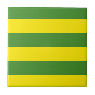 Gelbe und grüne Streifen Fliese