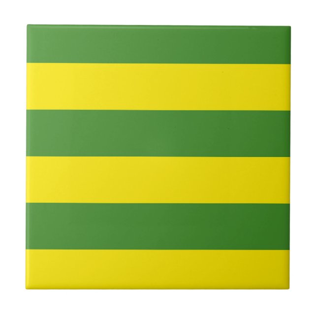 Gelbe und grüne Streifen Fliese (Vorderseite)